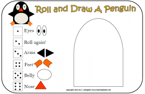 Roll a Penguin - Classroom Freebies