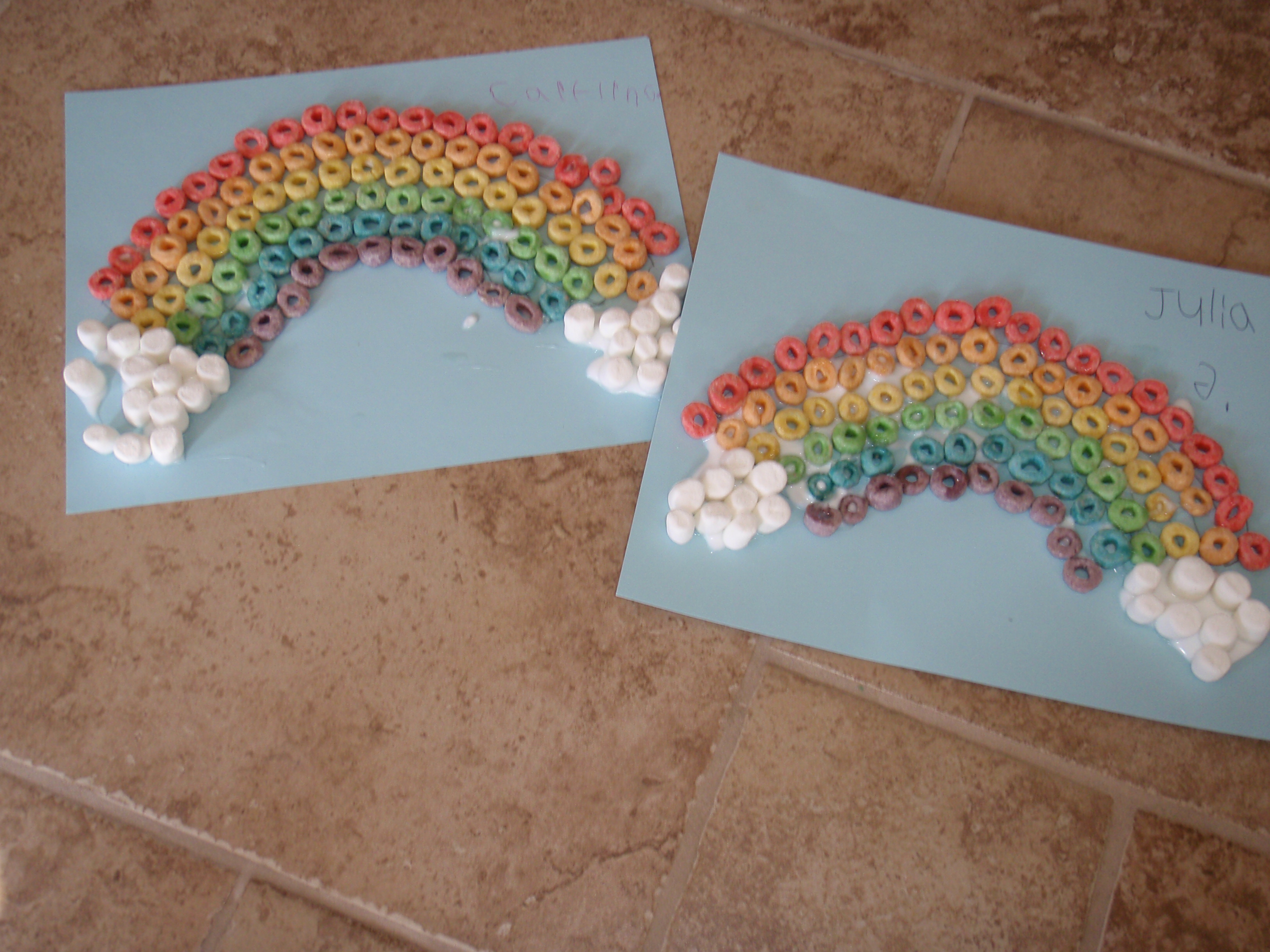 Fruit Loop Rainbow Printable Template Crafts Fine Drivable Learning