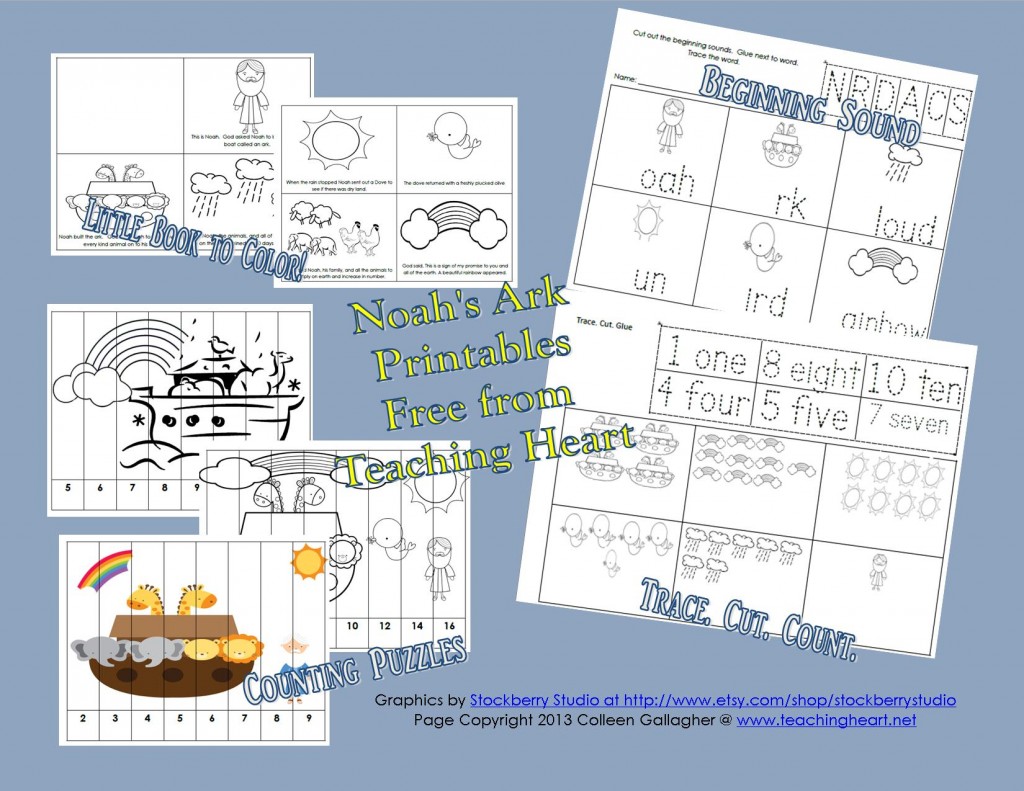 Noah’s Ark Printables for Preschool… – Teaching Heart Blog