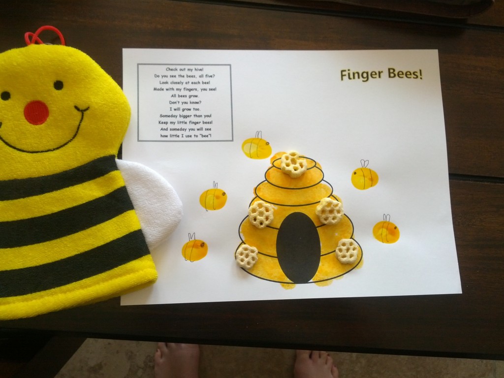 Bee Fingerprint Craft Teaching Heart!