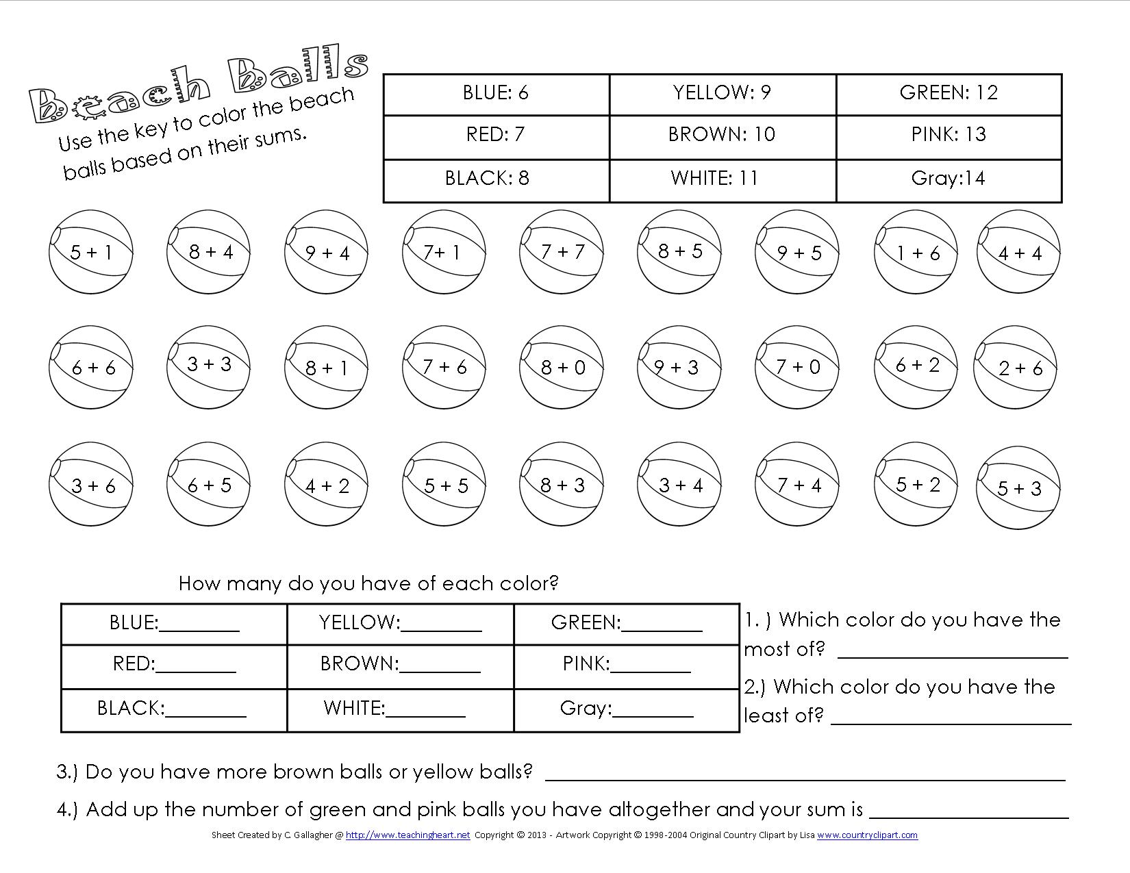 Many FREE Summer Themed Worksheets! - Classroom Freebies