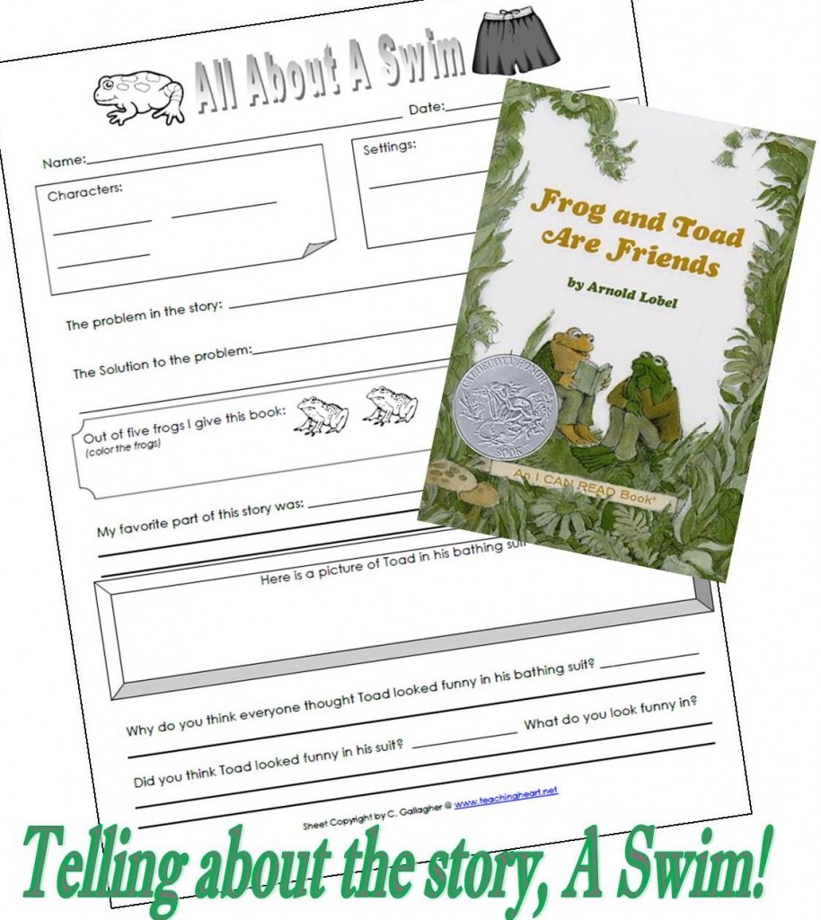 A Swim Frog and Toad Free Printable