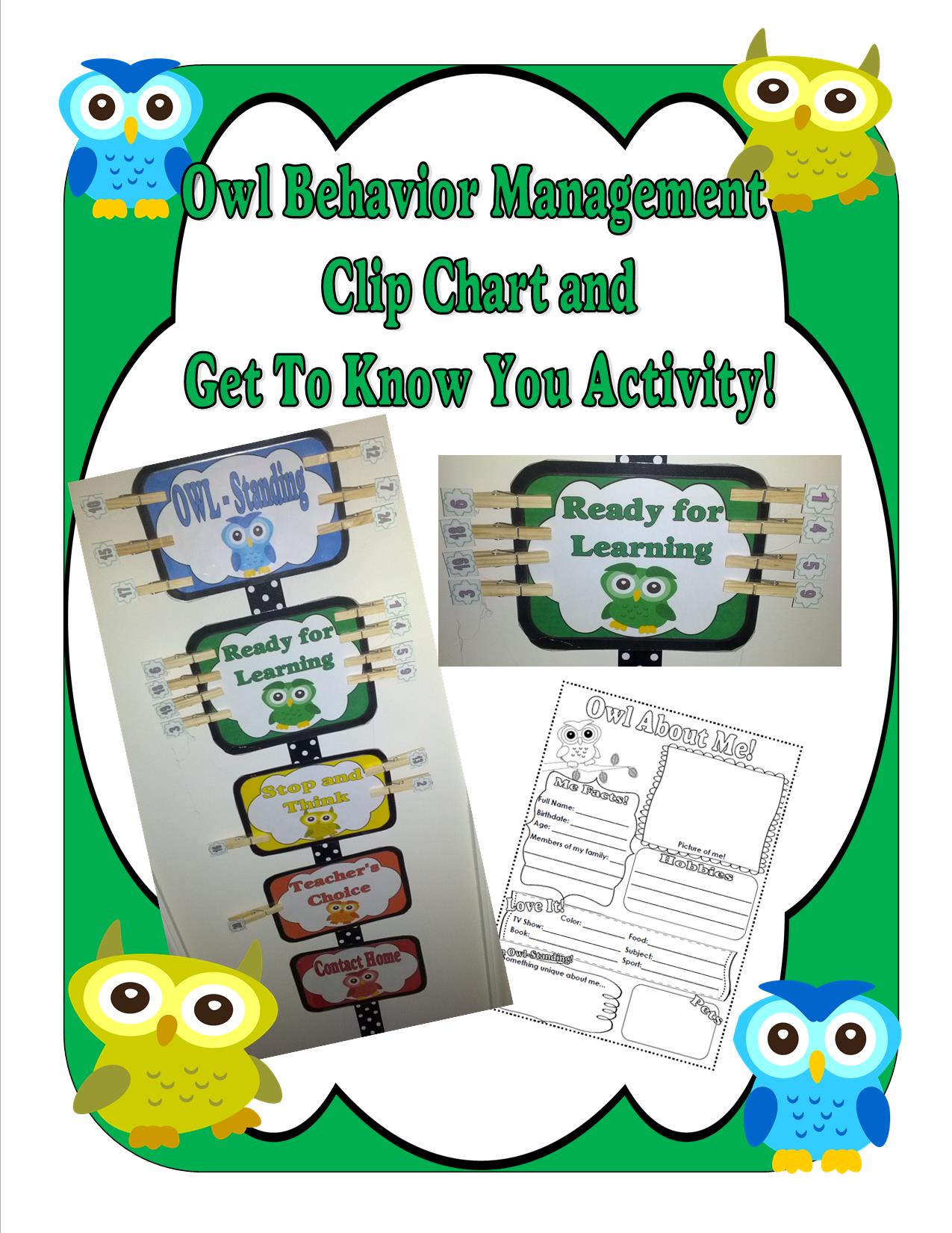 Behavior Management Clip Chart