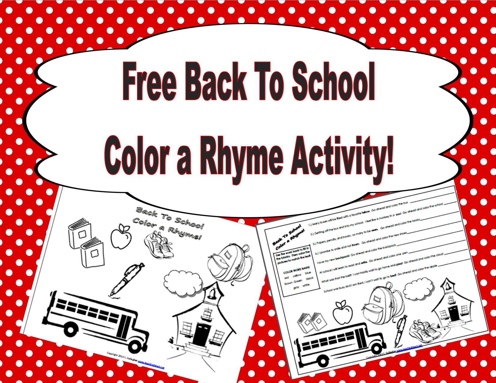 FREE Back to School Printables & Activities for Kids