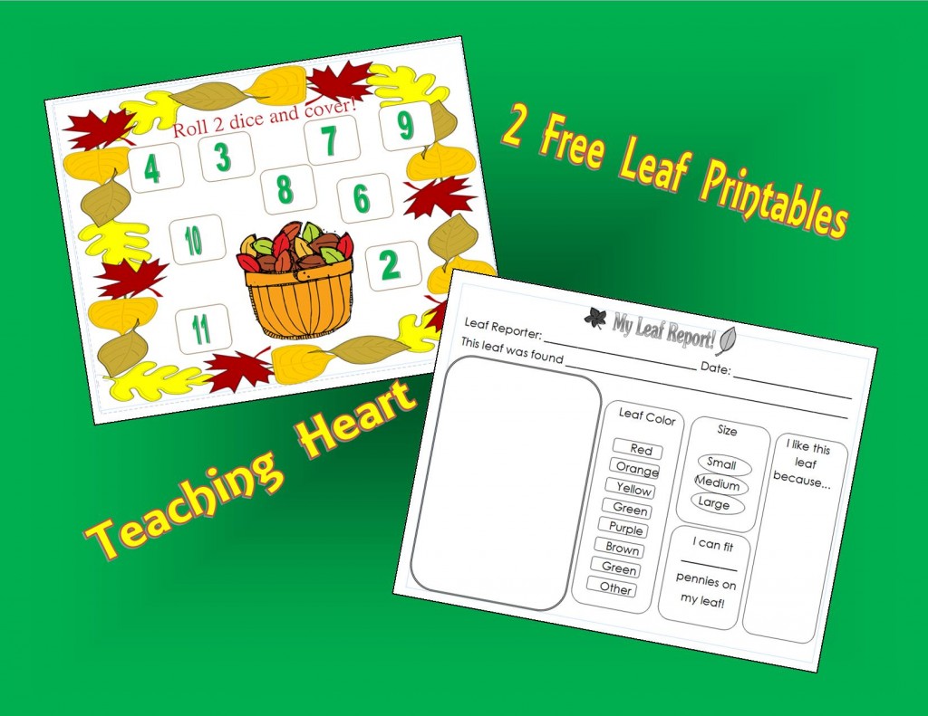 Free Leaf Printables - Game and Leaf Data Sheet