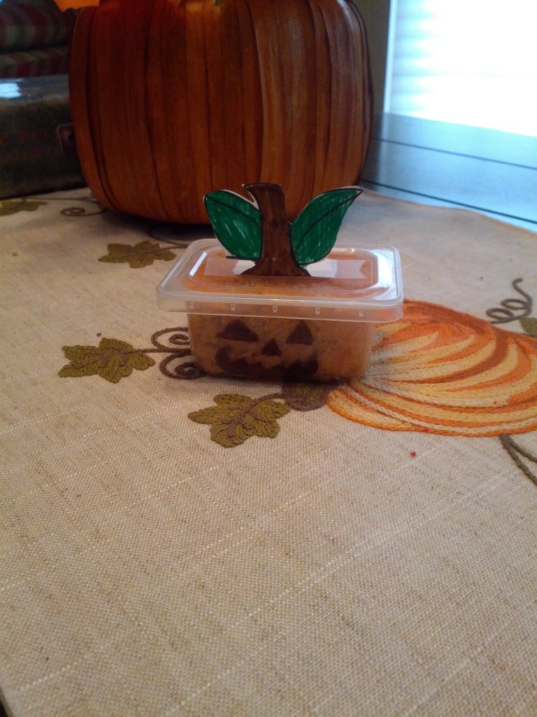 spookly the square pumpkin baby food craft