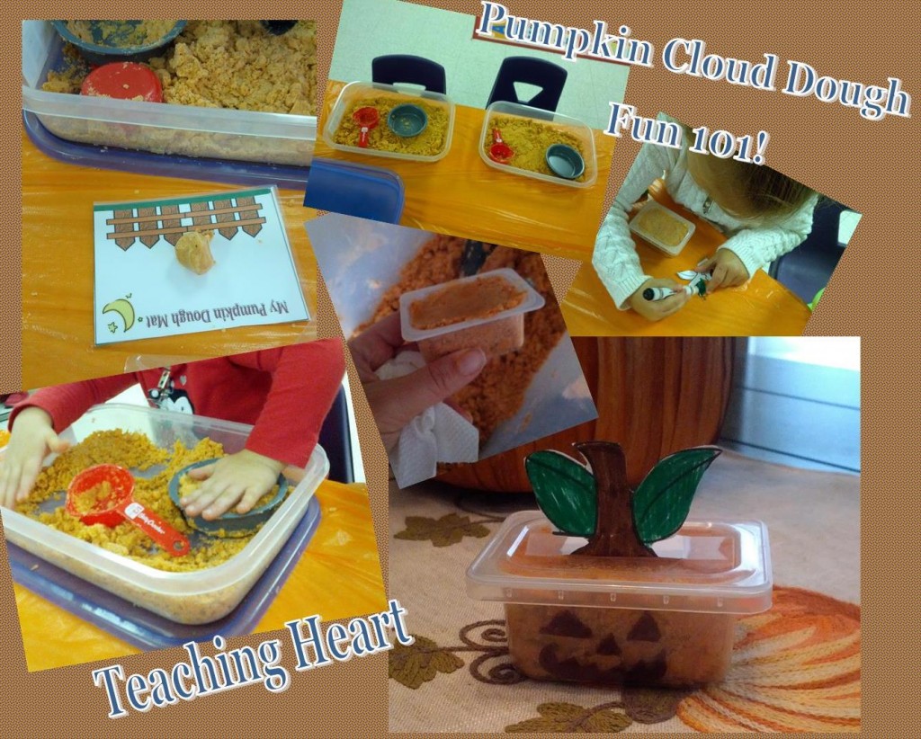 pumpkin cloud dough activities