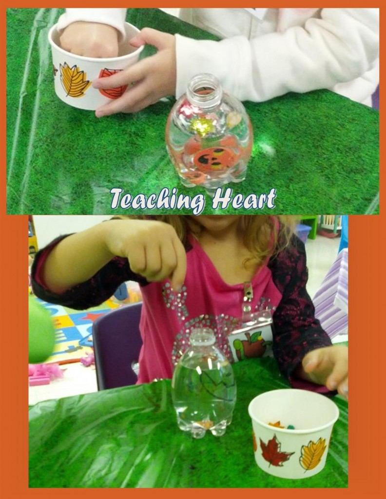 Teaching Heart Pumpkin Sensory Bottle