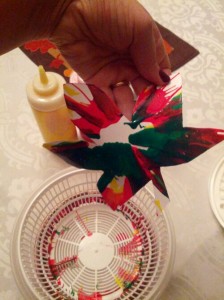 Leaf salad spinner craft