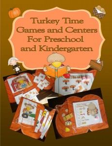 TurkeyTime Games and Centers for Preschool and Kindergarten 