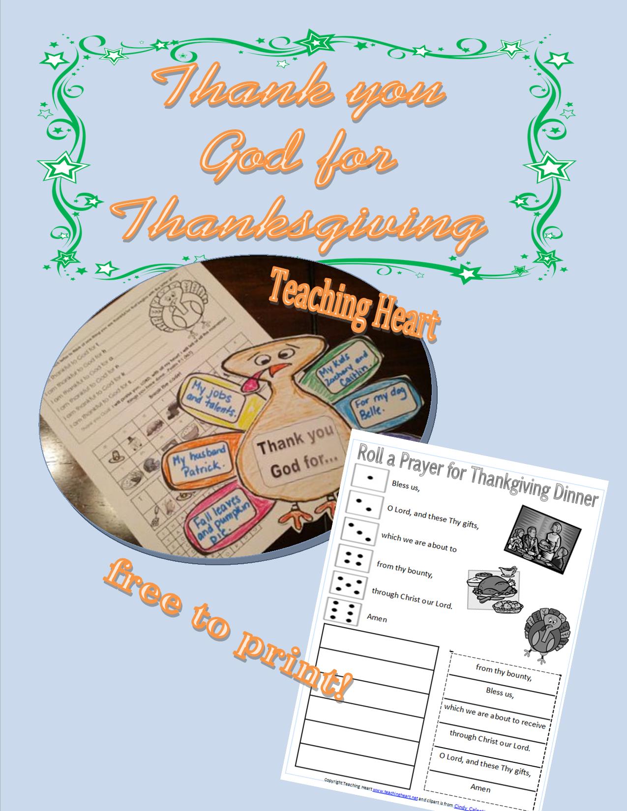 Thankgiving For God - Free to print files for a lThanksgiving CCD lesson! 