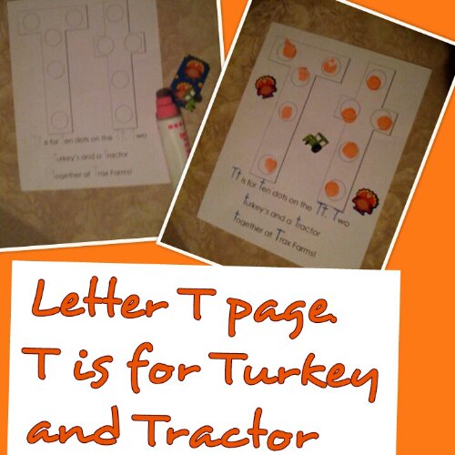 Letter T free Printable