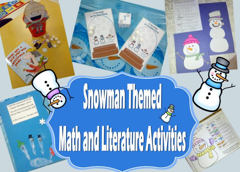 Snowman Themed Math and Literature Activities for Preschool and Kindergarten