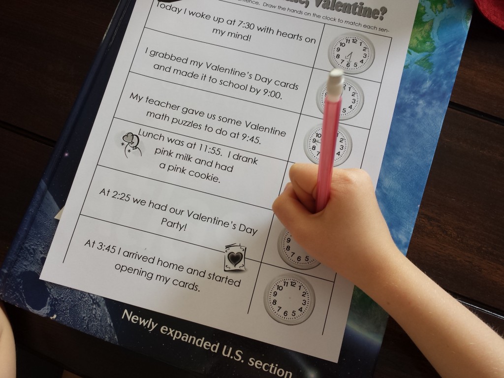 telling time activity sheet