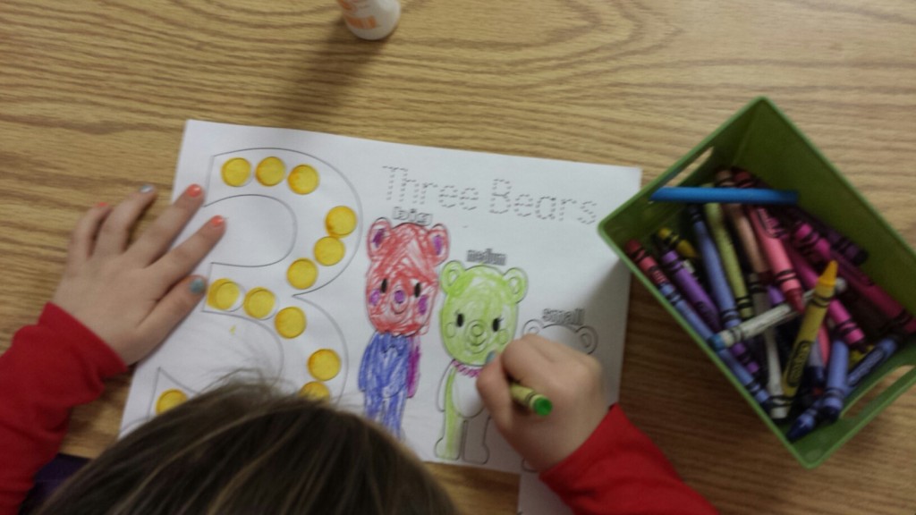 Three Bears Activity Sheet