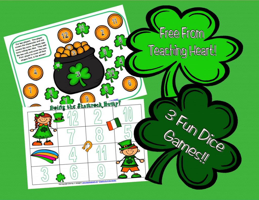 St. Patrick's Day Dice Game Printables Free