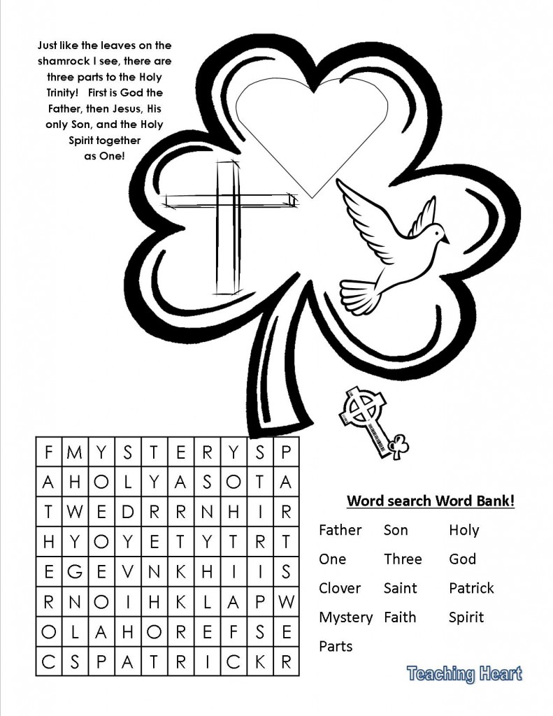 Trinity Shamrock Activity Sheet