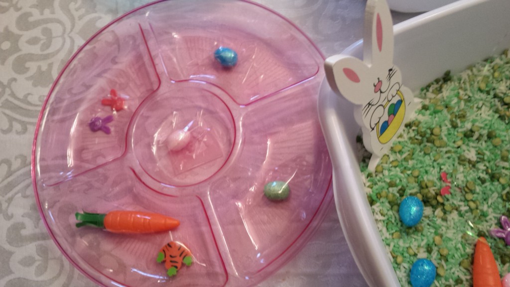 dollar store tray used for sorting activity