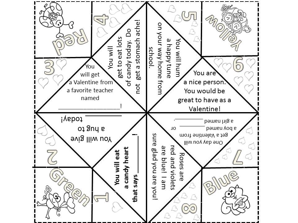 Valentine Cootie Catcher Free To Print Teaching Heart Blog