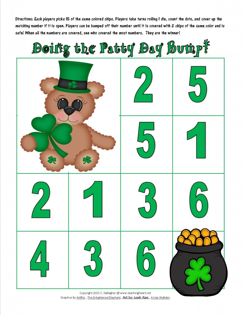 St. Patrick's Day Free Bump Dice Game