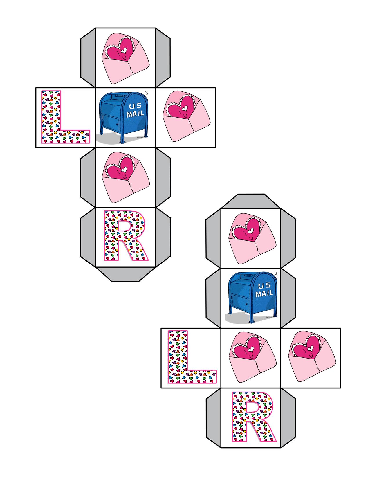 Printable Left Right Center Dice Template