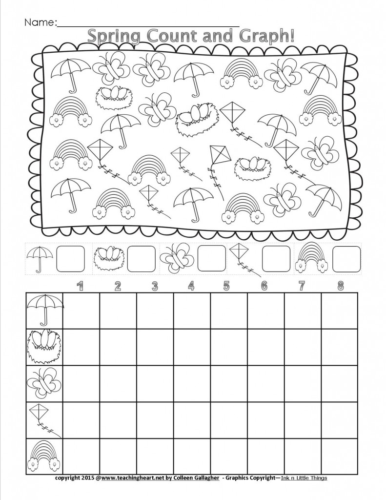 Spring Counting and Graphing Worksheet - Free