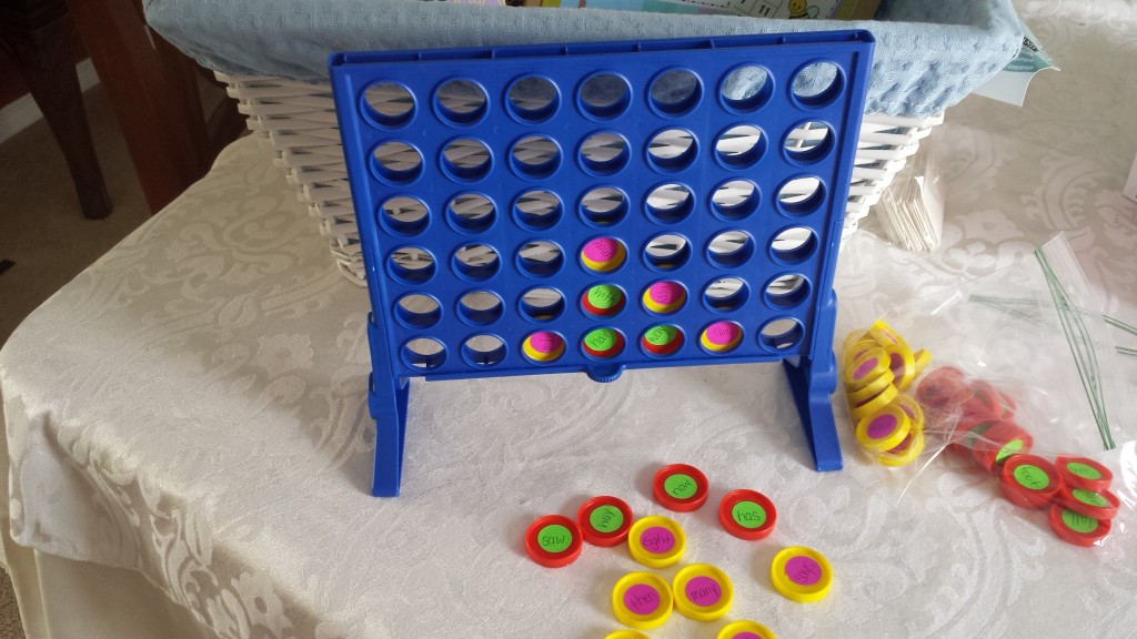 Connect Four Sight Word